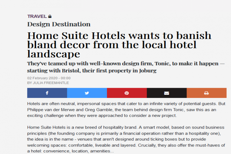 Home Suite Hotels Wants To Banish Bland Decor From The Local Hotel Landscape