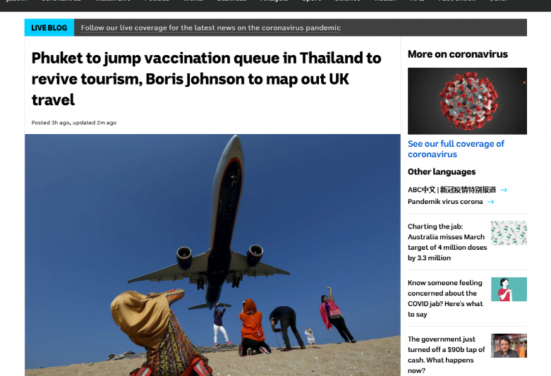 Phuket to jump vaccination queue in Thailand to revive tourism, Boris Johnson to map out UK travel